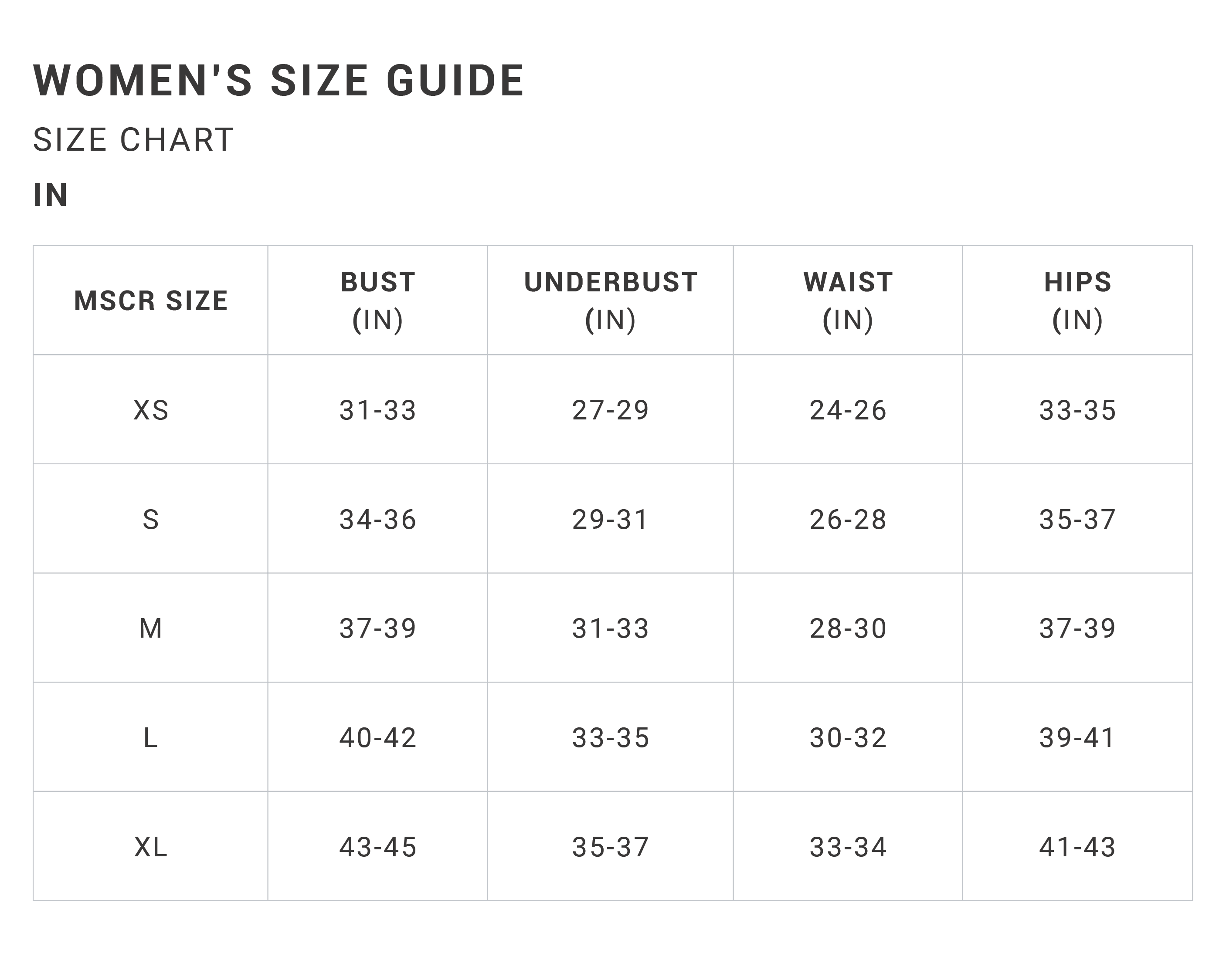 Sizing Guide – MUSCLE REPUBLIC