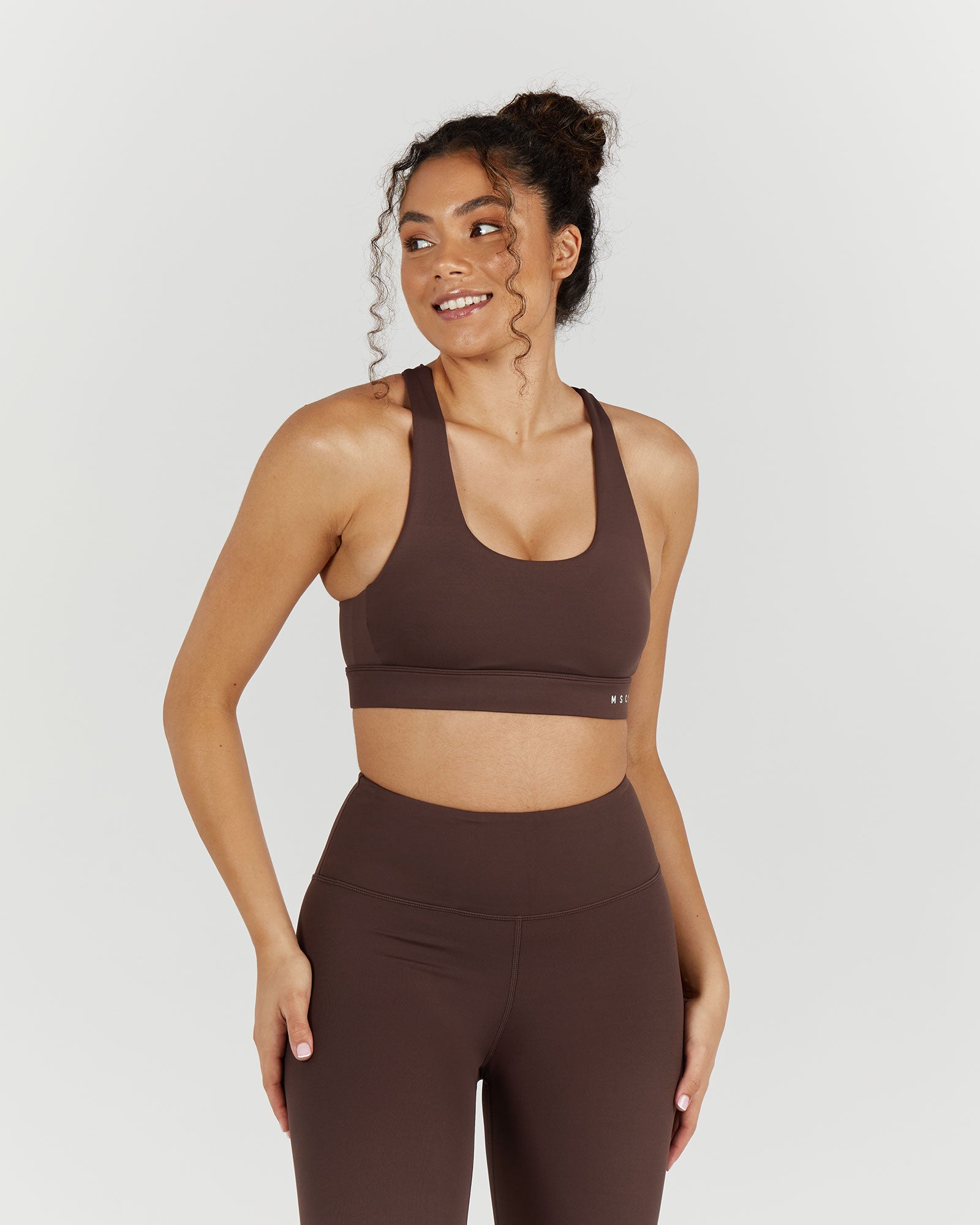 Image of AMBITION SPORTS BRA - COFFEE