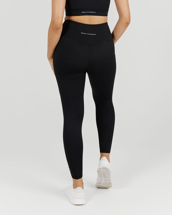 Domyos Leggings 7/8 Gym Active Women - Black (2XS / W26 L28