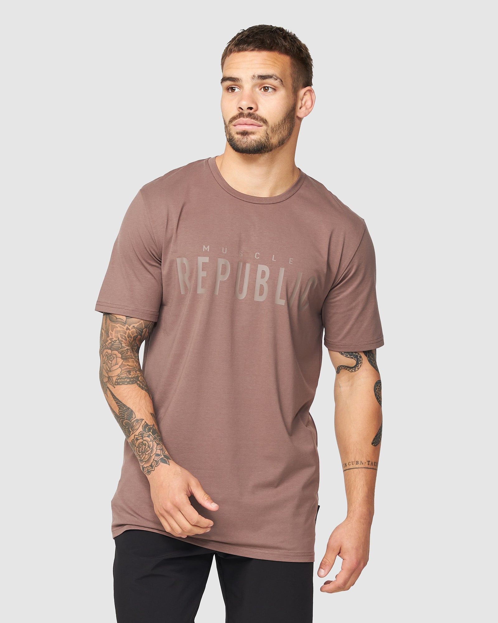 Image of SYDNEY EVOLUTION TEE - DUSTY BROWN