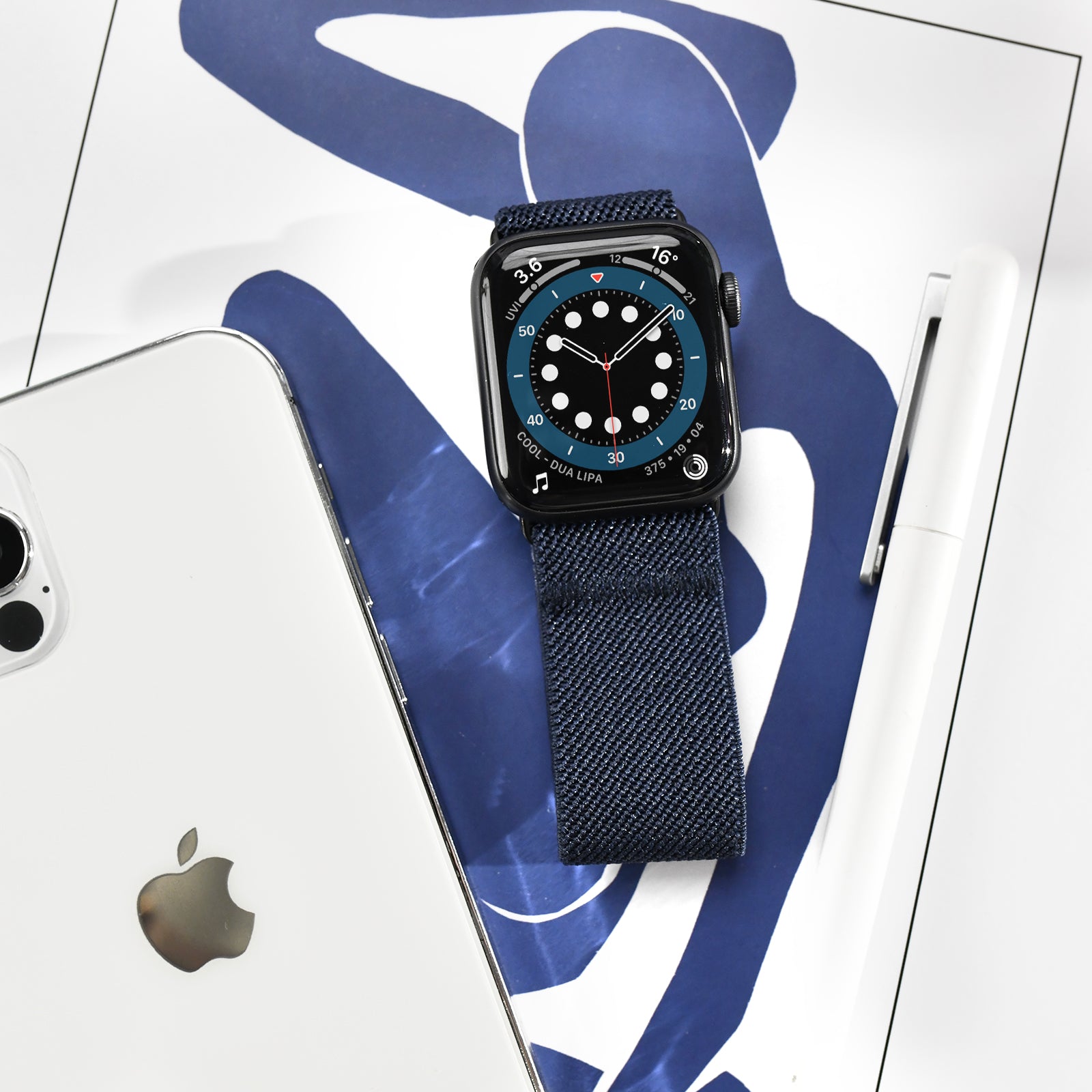 Tefeca Elastic Band for Apple Watch | Navy Colored | 38/40/41mm 42/44/45mm