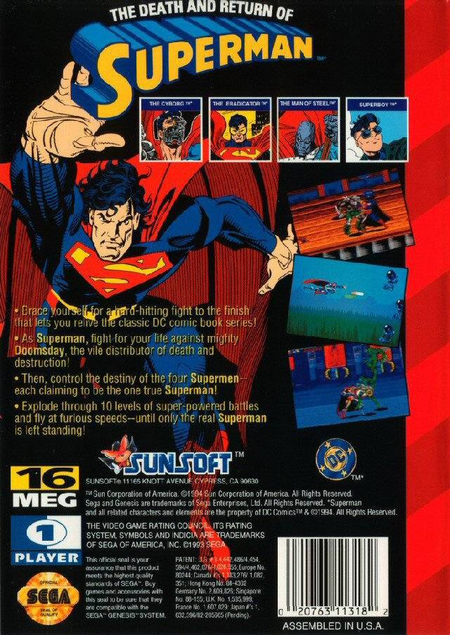 download the death and return of superman sega