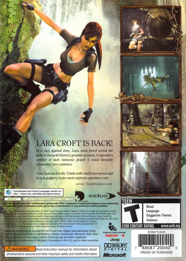 Tomb Raider Legend Xbox 360 Jandl Video Games New York City 