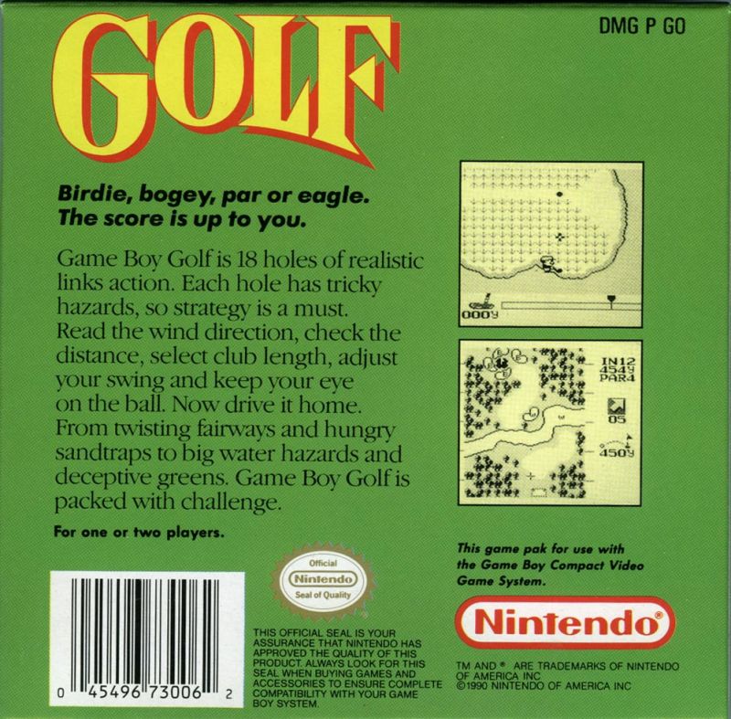 Golf - (GB) Game Boy [Pre-Owned] – J&L Video Games New York City