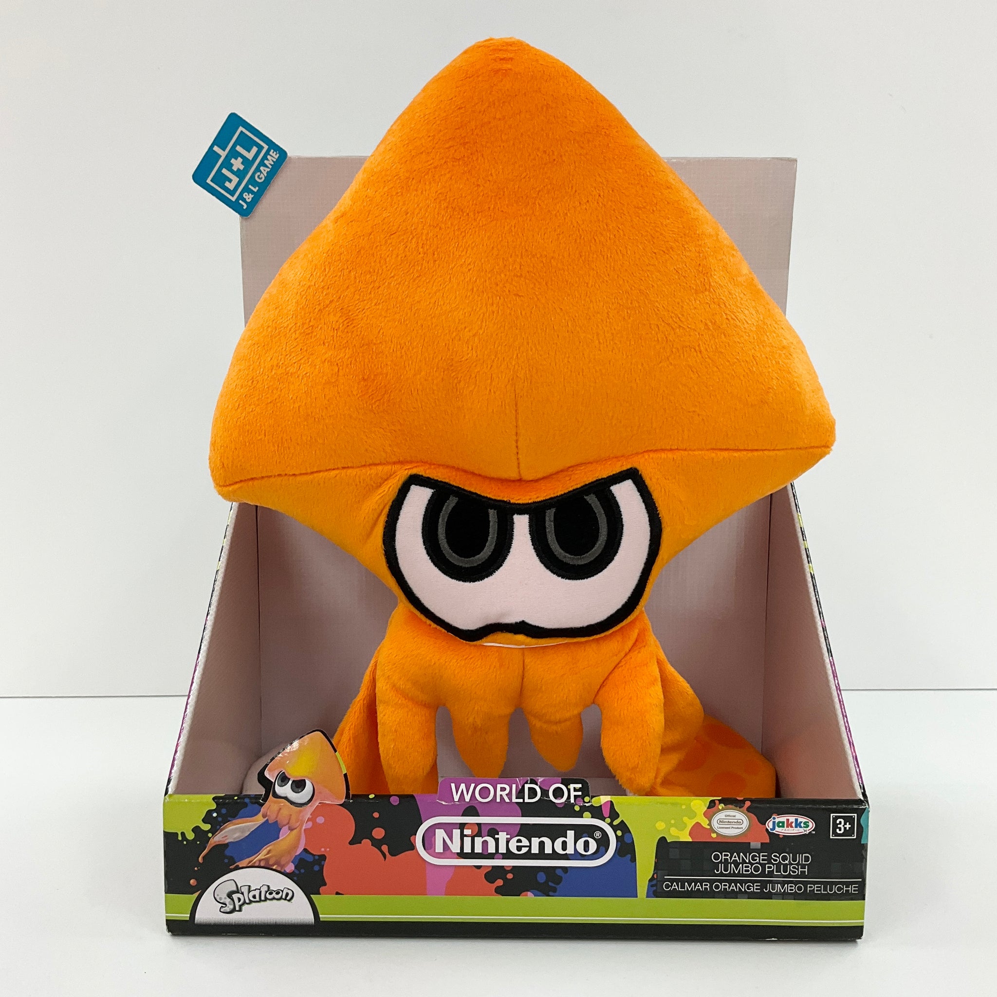 World Of Nintendo Jumbo Plush Orange Splatoon Squid Toys Jandl Video Games New York City 9934