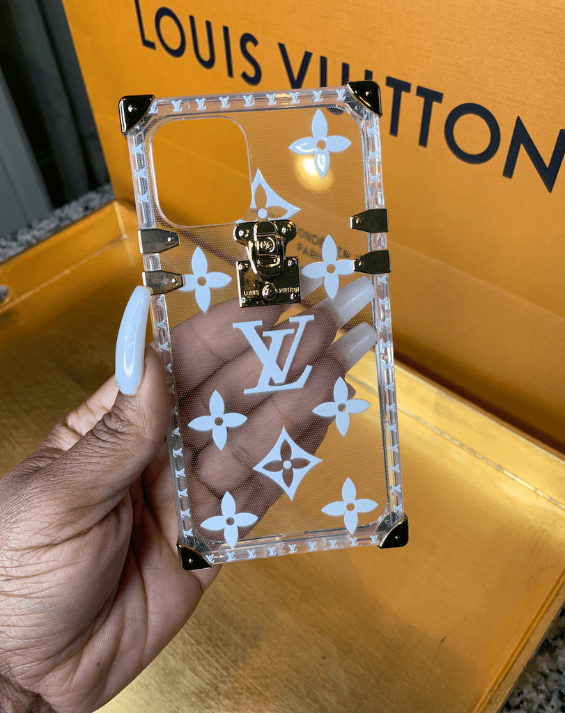 LV FROSTED CLEAR CASE, iphone case, iPhone 10, iPhone 11, Fashion