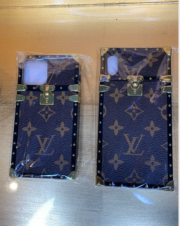 BROWN LV TRUNK CASE (SMALL LV PRINT), iphone case, iphone 10, iphone 11