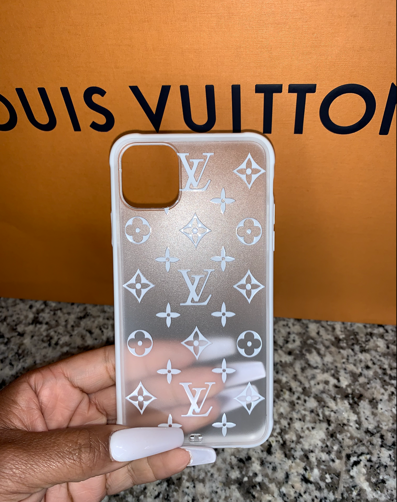 LV Louis Vuitton Eye Trunk 2 in 1 Metal Clear Crystal Case Cover For iPhone  