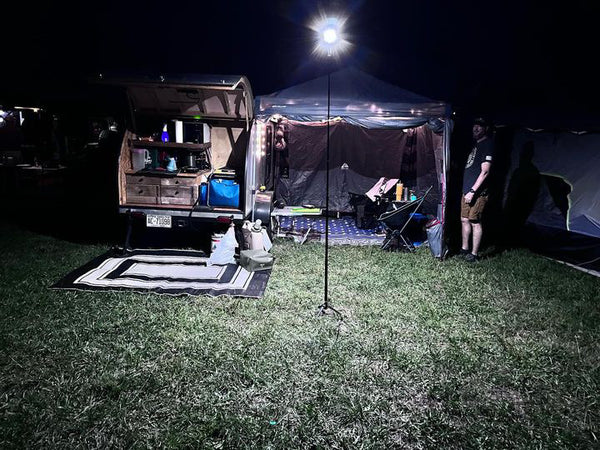 How to Hang Lights in a Camping Tent - STKR Concepts