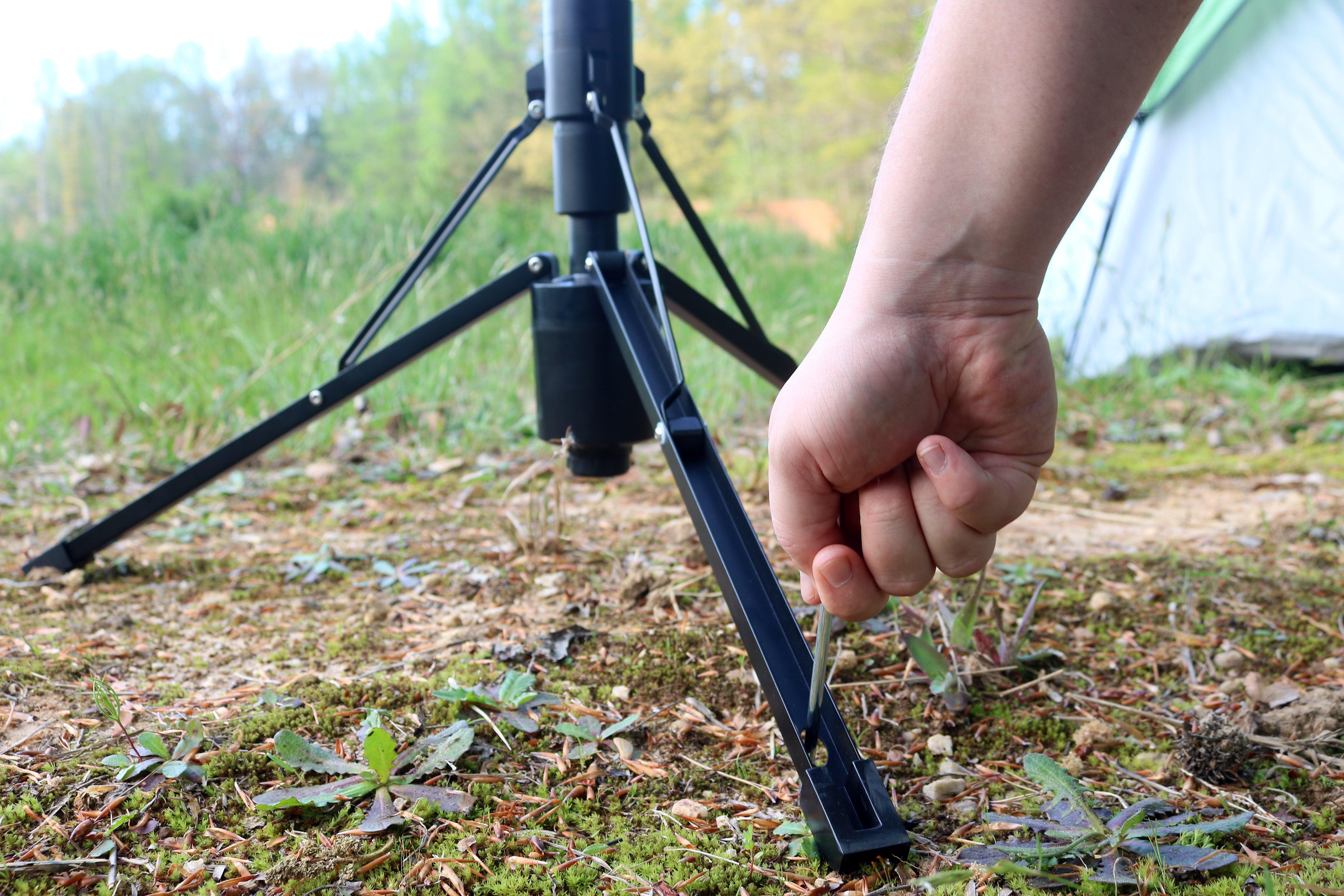 Stake-Ready tripod | FLi OVER-LANDER 10' Telescoping Light by STKR Concepts