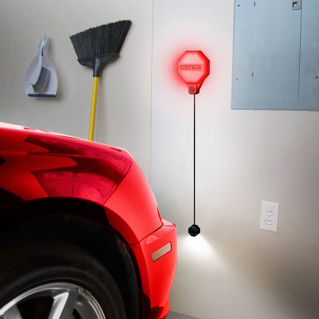 Garage parking system is designed to beat the hanging tennis ball