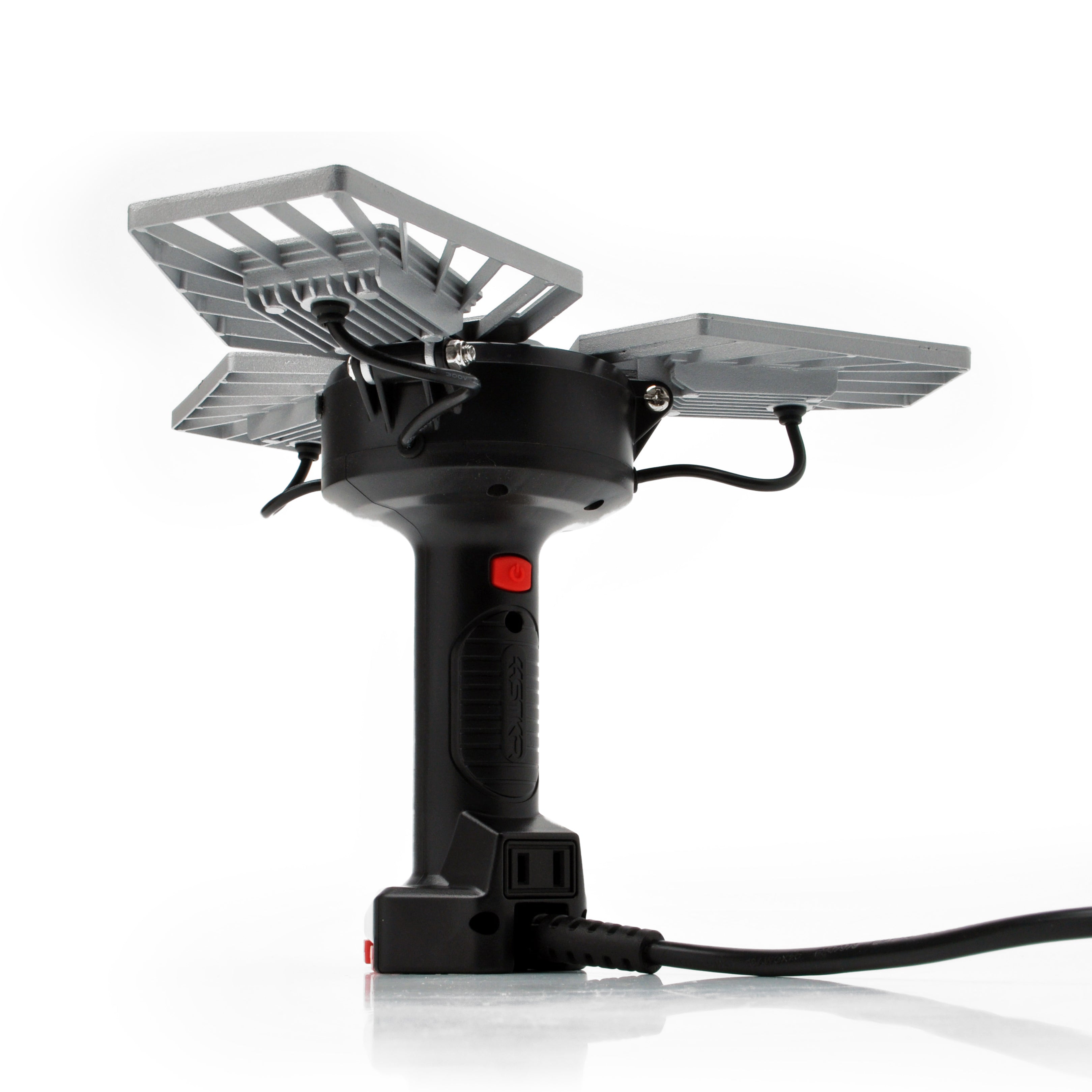 STKR Concepts TRiLIGHT ShopLight V2 Standing Up for mechanic up light in a white studio environment