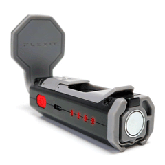 animated gif showing off the 4 light battery indicator on the side of the FLEXIT Pocket Light by STKR Concepts
