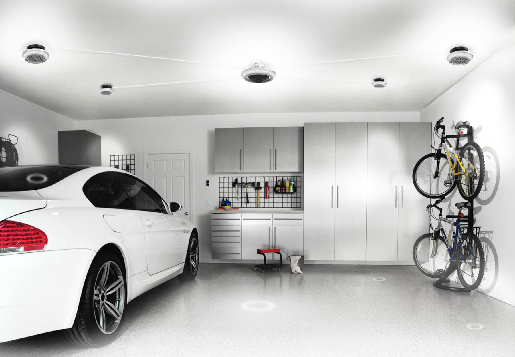 MPI Motion activé Garage Plafond Light - Multi LED Lights in One - Image principale