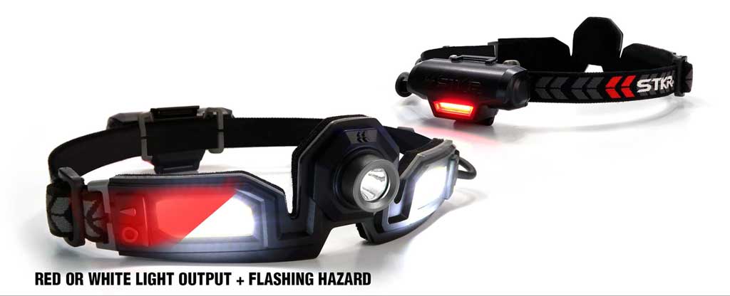 red or white light output plus flashing hazard flexit headlamp 6.5 pro white studio poster