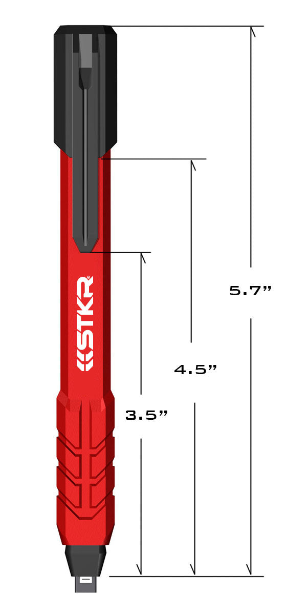 STKR Concepts Dimensions du crayon mécanique | Le buteur