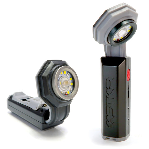 white studio image of the FLEXIT Pocket Light in two different poses