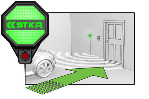 STKR Concepts Garage Parking Sensor step-by-step to parking car - step 1 approach