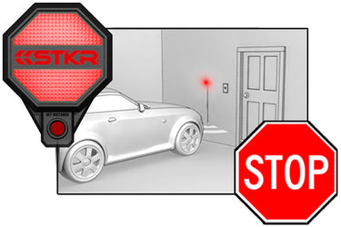 STKR Concepts Garage Parking Sensor step-by-step to parking car - step 3 stop