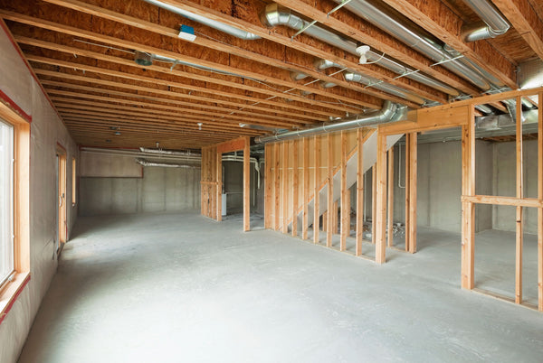 unfinished basement