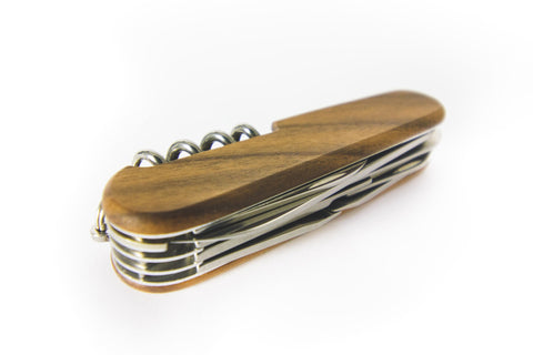 wooden swiss army knife multitool