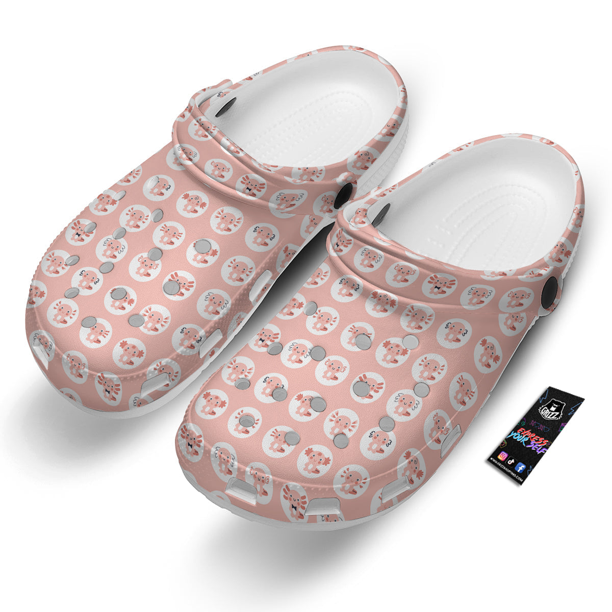 Axolotl Baby Print Pattern Clog