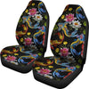 Crochet Koi Fish Lotus Pattern Print Universal Fit Car Seat Cover-grizzshop