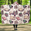 Load image into Gallery viewer, Library Librarian Book Lover Pattern Print Hooded Blanket-grizzshop