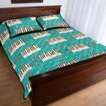 Piano Pattern Print Bed Set Quilt-grizzshop