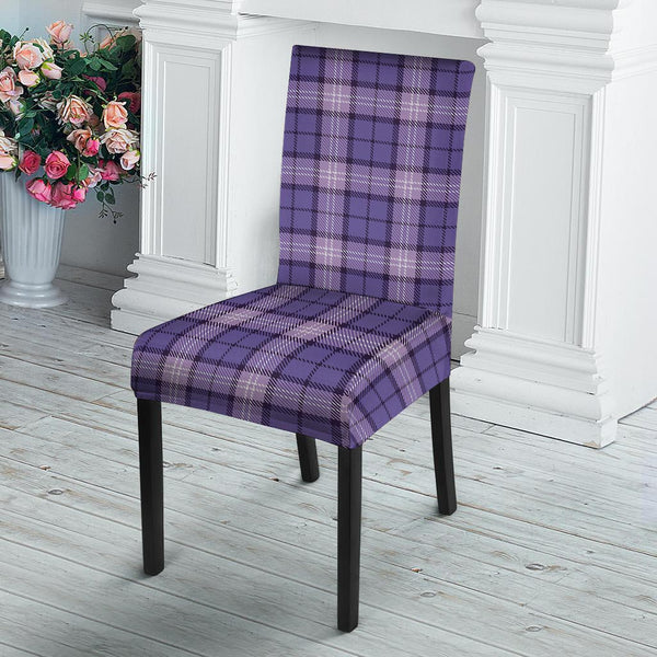 purple tartan chair