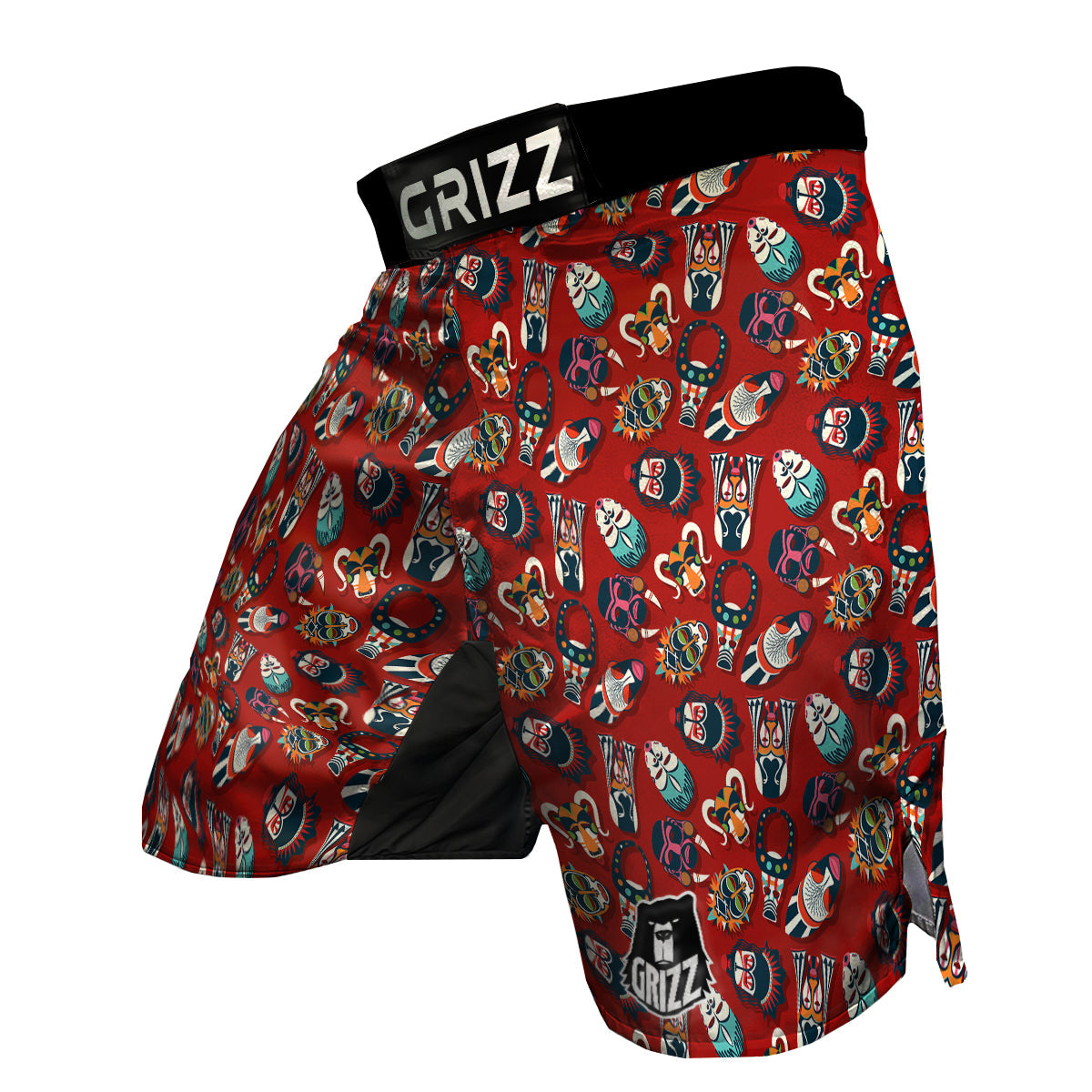 Totem Masks African Print Pattern MMA Shorts – Grizzshopping