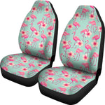 Tropical Flamingo Hibiscus Hawaiian Floral Pattern Print Universal Fit Car Seat Cover-grizzshop