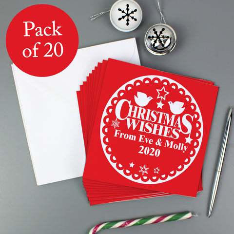 Christmas Wishes Pack of 20 Cards