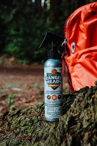 ranger ready Picaridin 20% insect repellent in woods