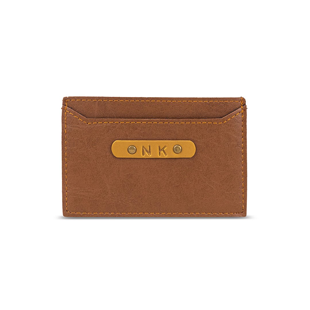 Brown Personalised Credit Card Holder