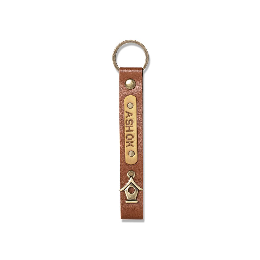 Brown Personalised Keychain