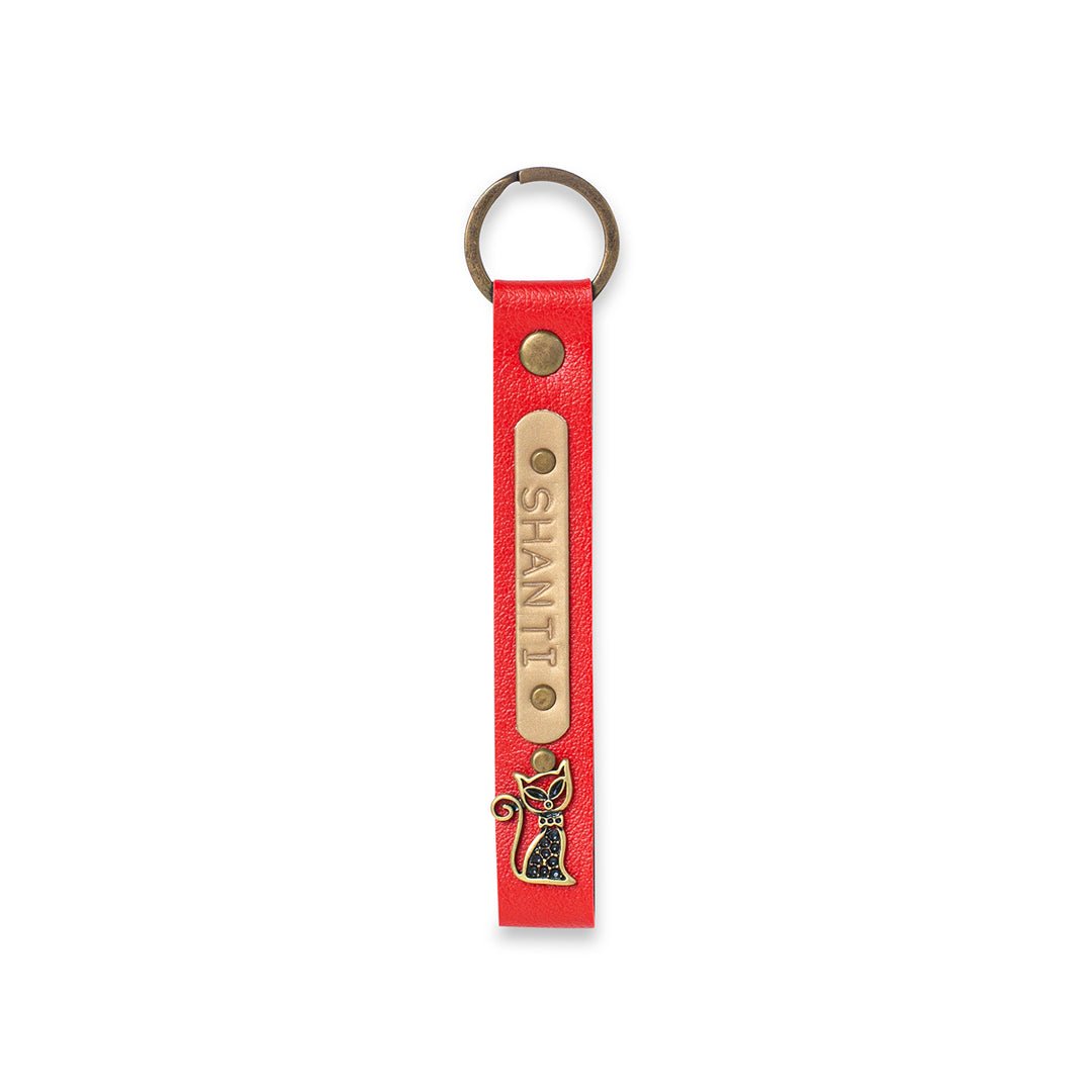 Red Personalised Keychain