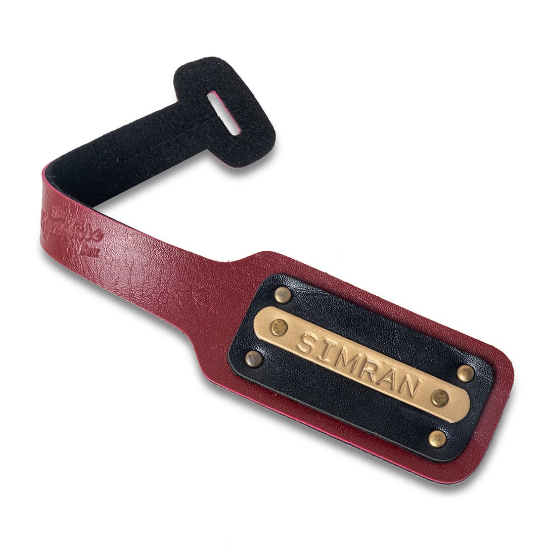 Personalised Luggage Tag - Maroon - The Signature Box