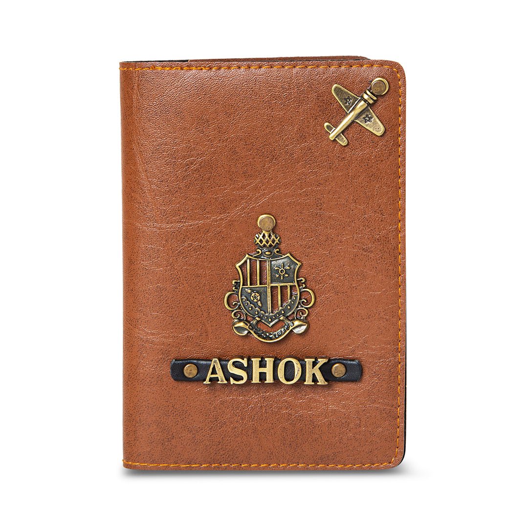 Personalised Passport Cover - Brown - The Signature Box