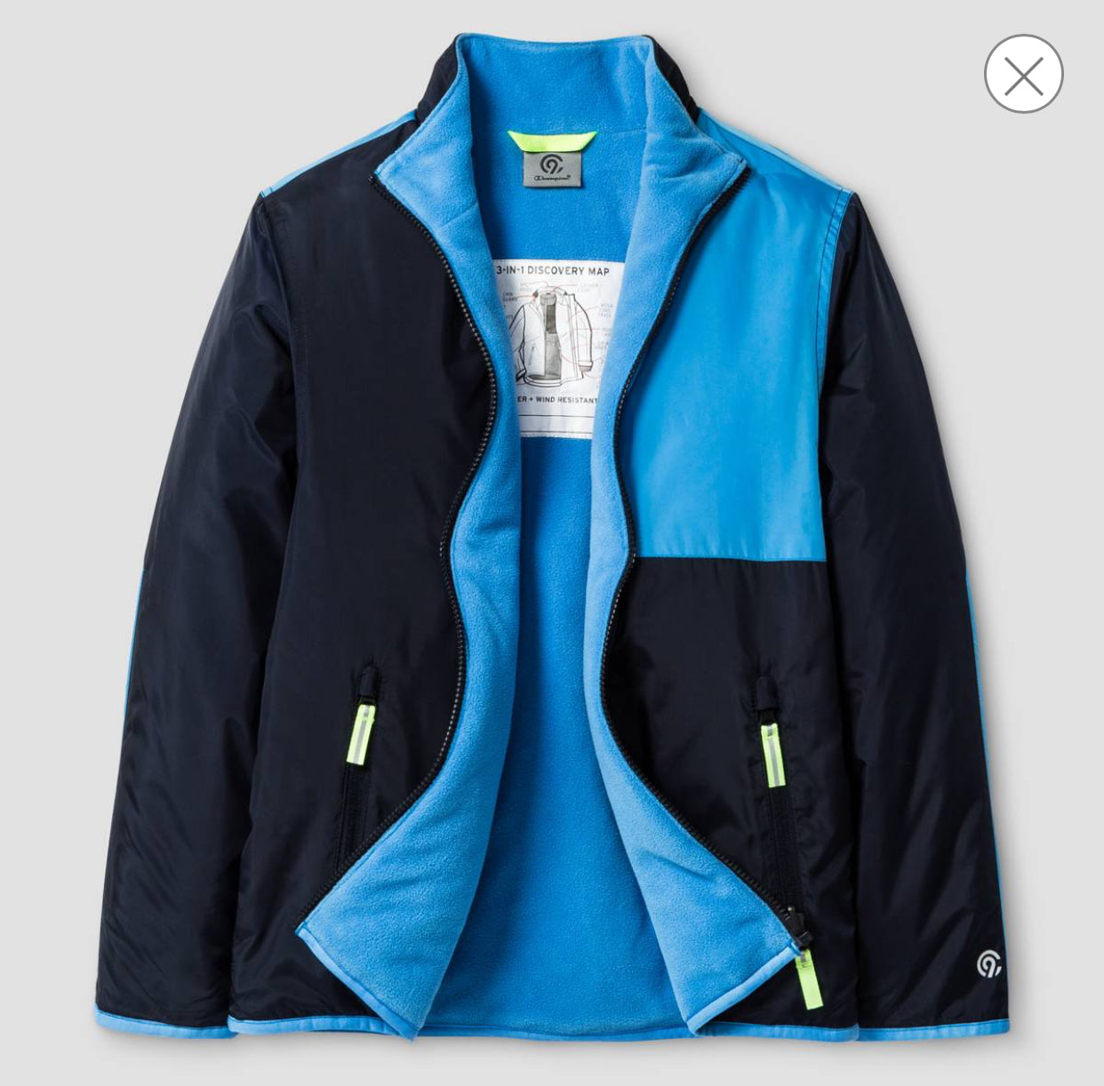 champion jacket kids blue