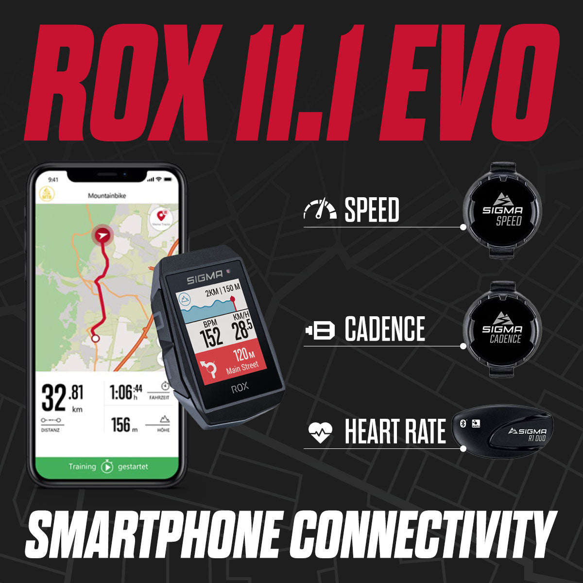 SIGMA SPORT ROX 11.1 EVO GPS BIKE COMPUTER