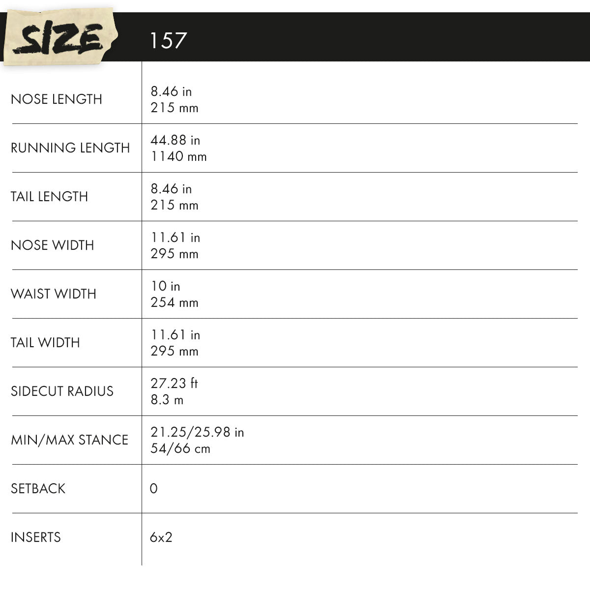 Slash Spectrum Snowboard - Sizing