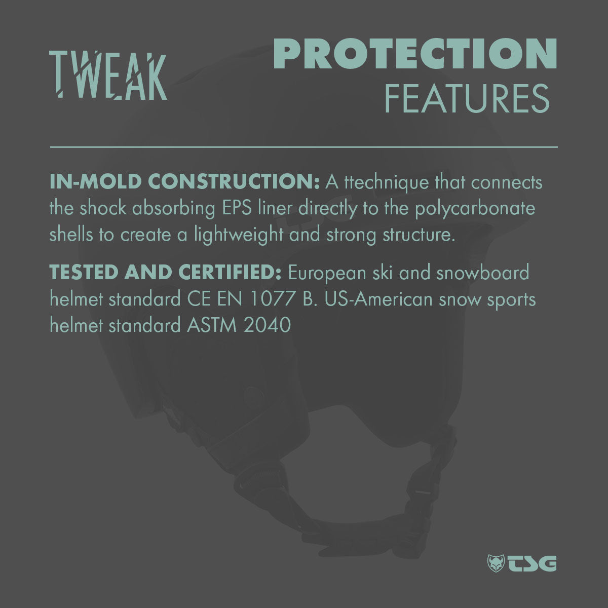 TSG Tweak Snow Helmet Protection