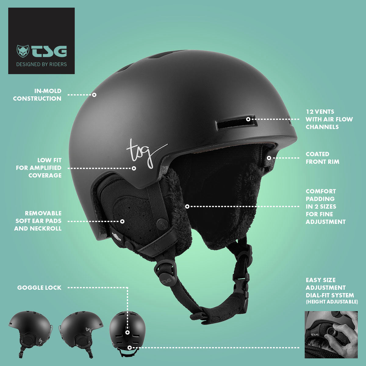 TSG Vertice Wmn Snow Helmet Tech Features