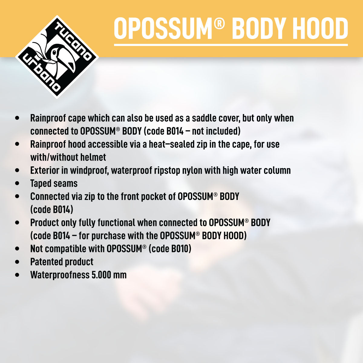 Tucano Urbano Opossum Body Hood