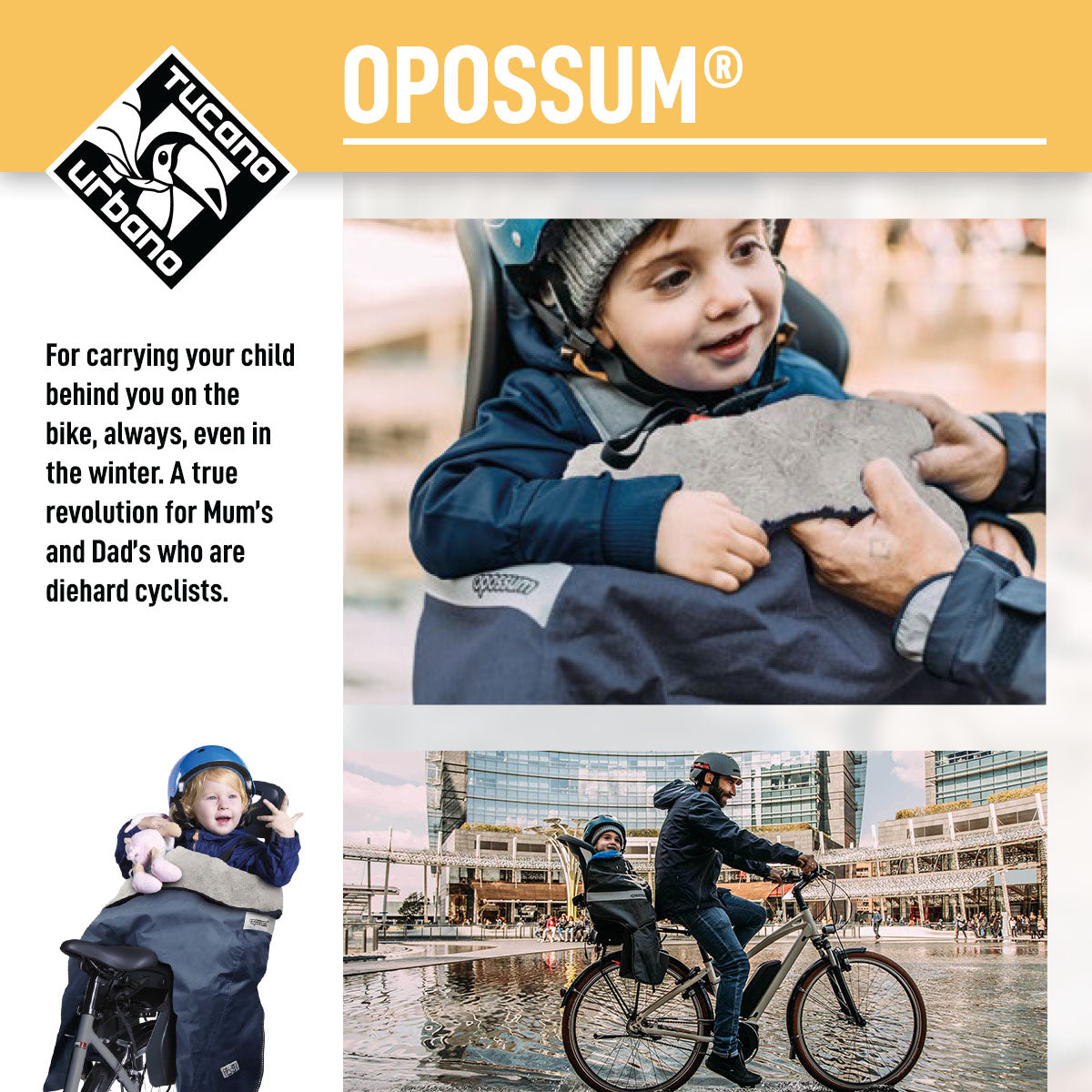 FREE SHIP) TUCANO URBANO - Thermal Child Bike Seat Rain Cover w/ Hood –  Action Emporium
