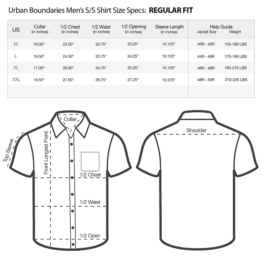 Van Heusen Fitted Shirt Size Chart