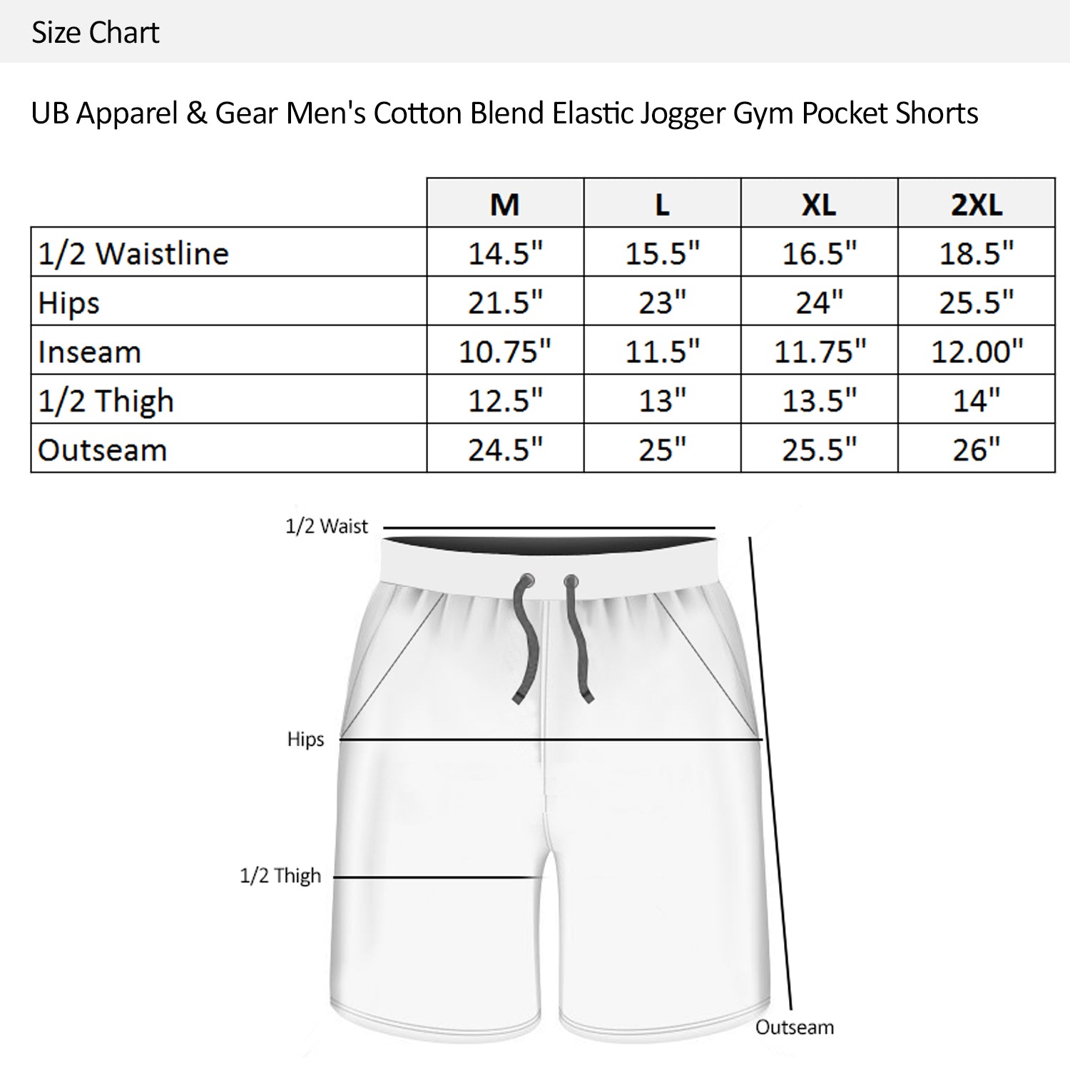 Short Men Pants Size Chart