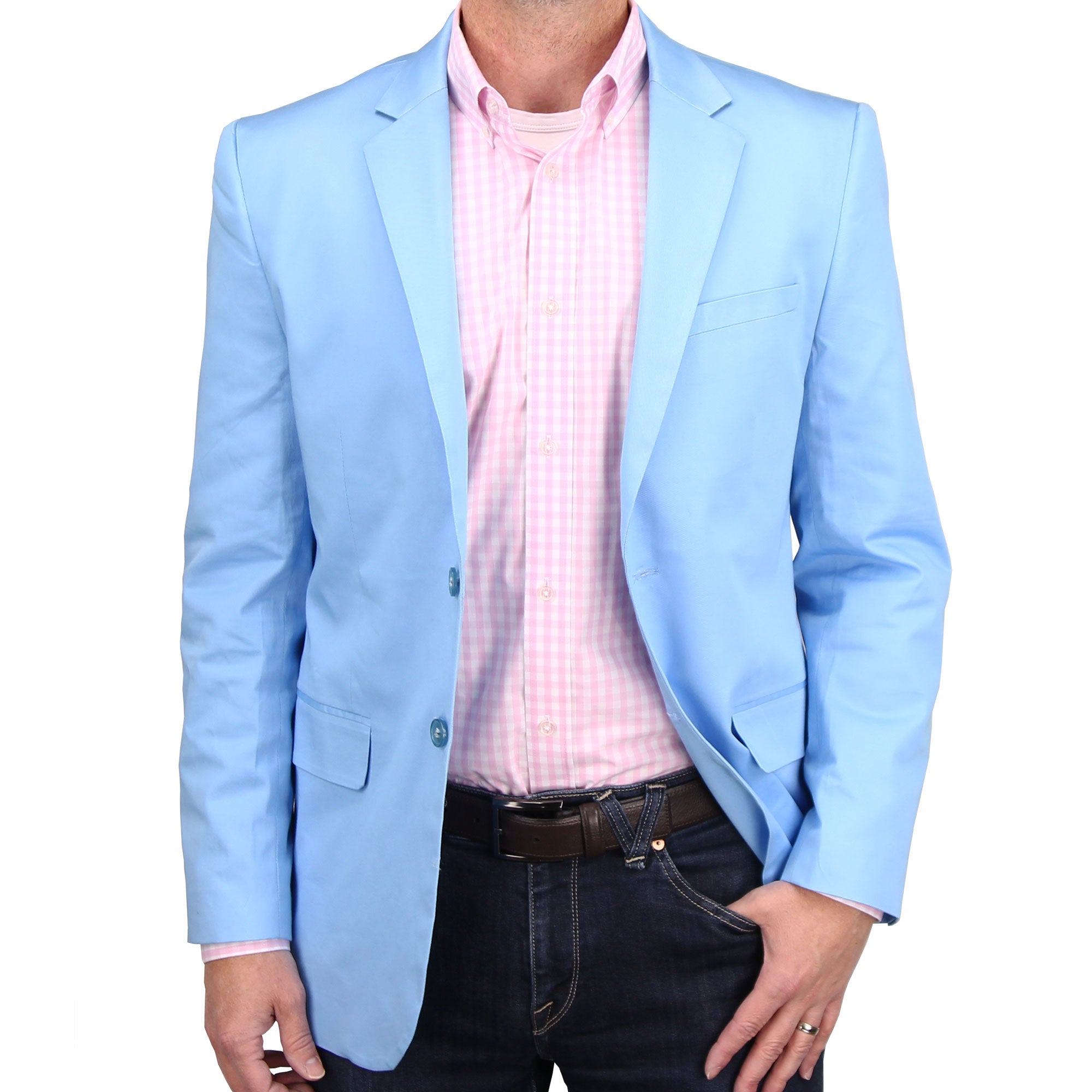 blue casual blazer