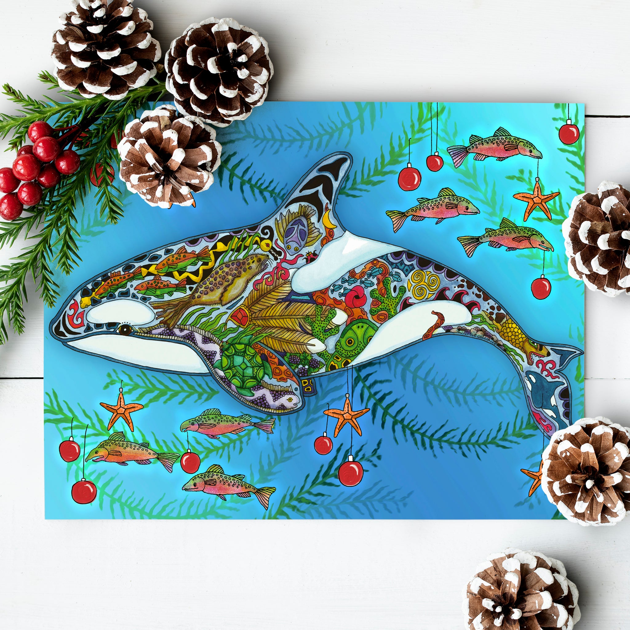 Orca J2 Granny Holiday Card Earthart International 